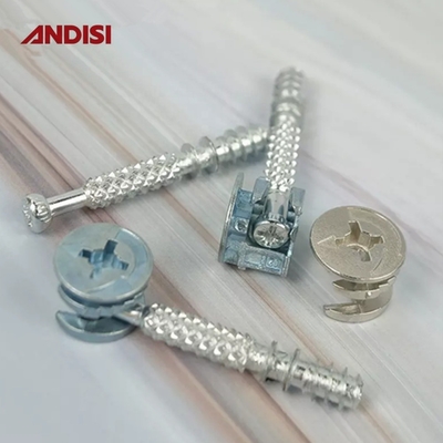 ナイロン/銅/亜鉛合金 家具接続ボルト エクセントリック カムロック ミニ固定螺栓