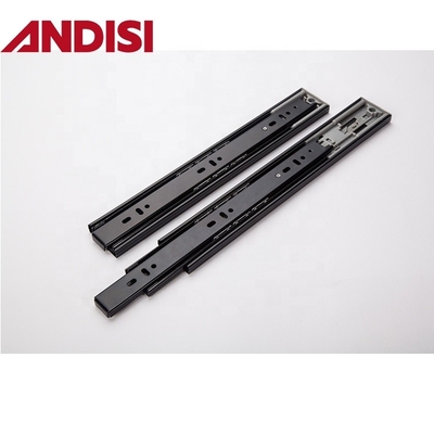 45mm 家具キャビネット 引き出しレール 完全拡張 押して開けるボールベアリング引き出しスライド
