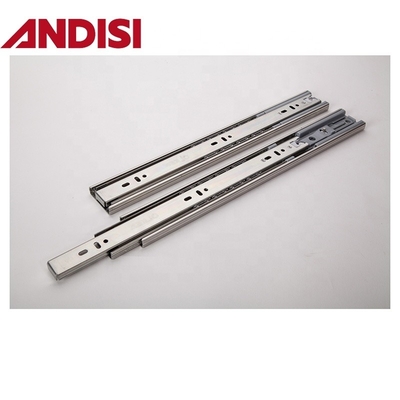 亜鉛付仕上げ 45mm 柔らかい閉ざされたボールベアリング ドラワー スライドレール 家具用ハードウェア