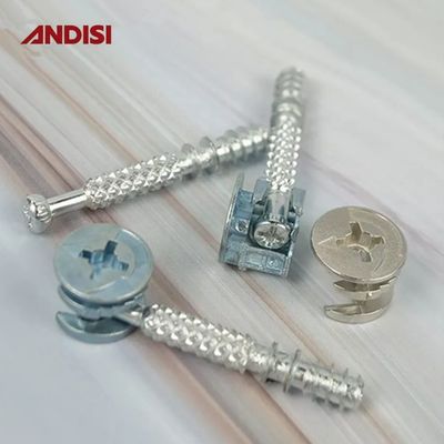 家具のフィッティング 3 in 1 ミニ固定スクリューキャムロックナッツ キャビネットコネクタのKDフィッティング