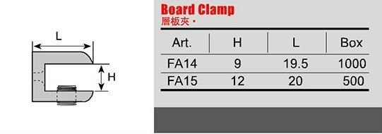 家具 ガラス/板棚ホルダー クリップクランプ 郵便包装用 支柱棚