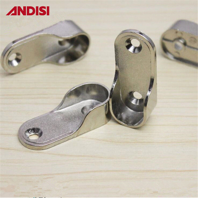 長さ 44mm 亜鉛合金 30x15mm オバルチューブ オバルパイプサポートブレーケットのための衣装フィッティング