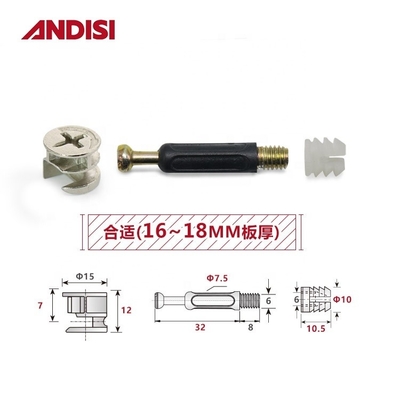 郵便包装 3-IN-1 木製キャビネット接続 カムロックナッツとボルト MINI FIX